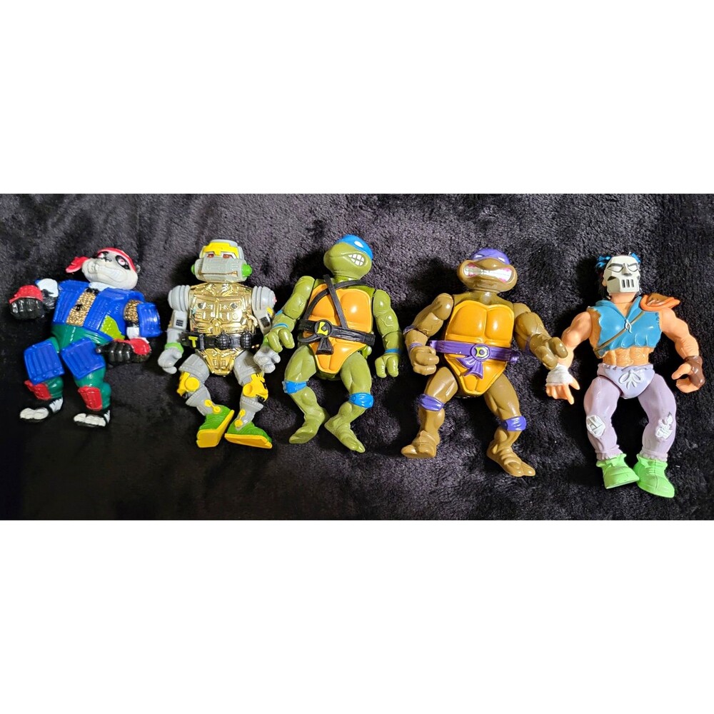 Lot Of 5 Vintage Teenage Mutant Ninja Turtles / Character TMNT Action Figures